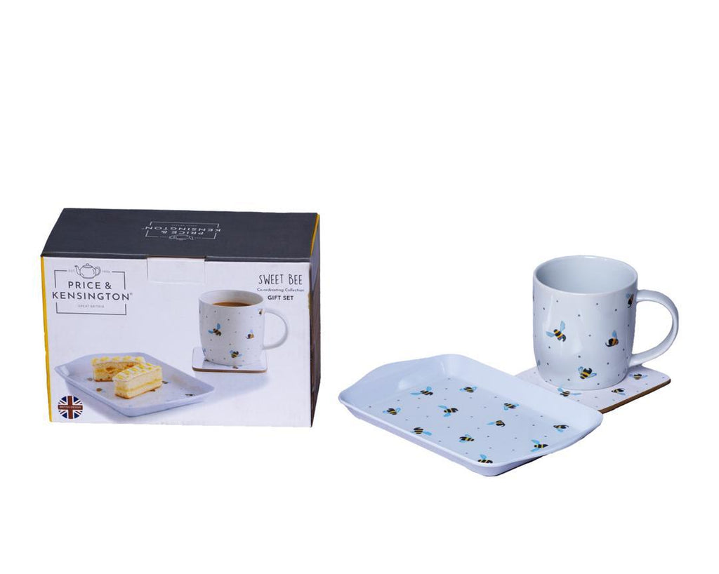3-Piece Mug Set with Tray & Coaster – Sip in Style