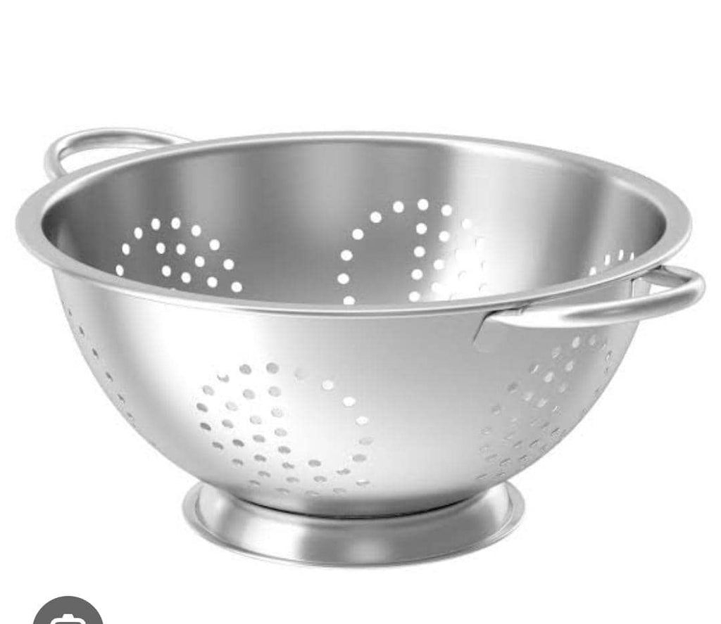 Stainless Steel Colander with Round Stand – 24 cm