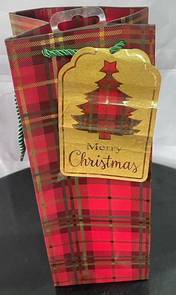 Eurowrap Wine Bottle Gift Bag – Merry Christmas Design