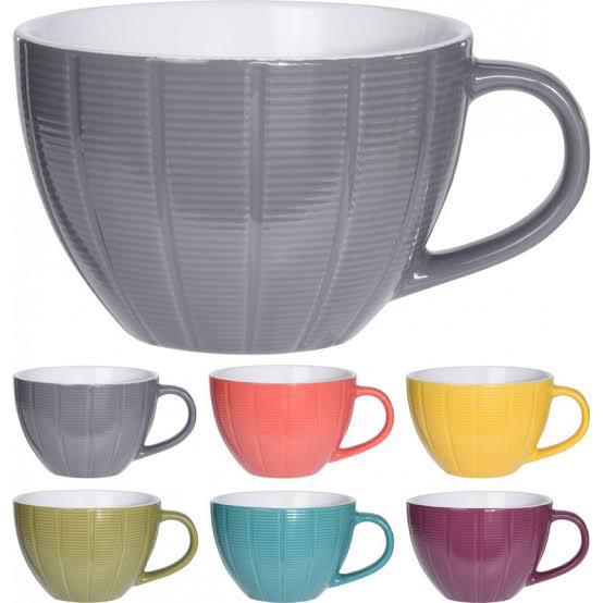 Stoneware Ribbed Mug – 450ml