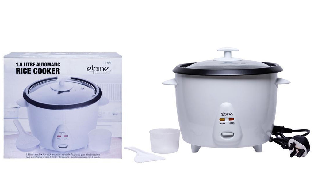 Elpine Stylish 1.8L Rice Cooker with LED Cooking Indicators