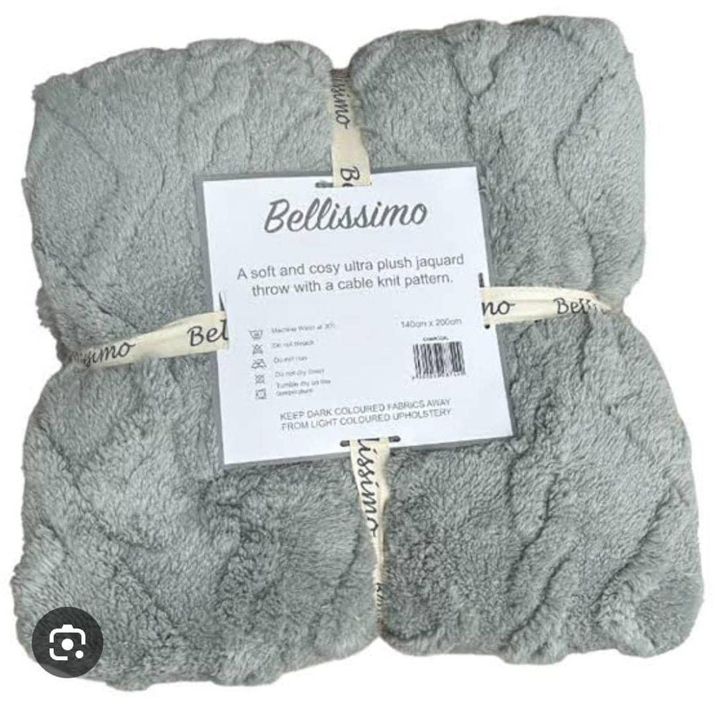 Bellissimo Cable Knit Jacquard Throw