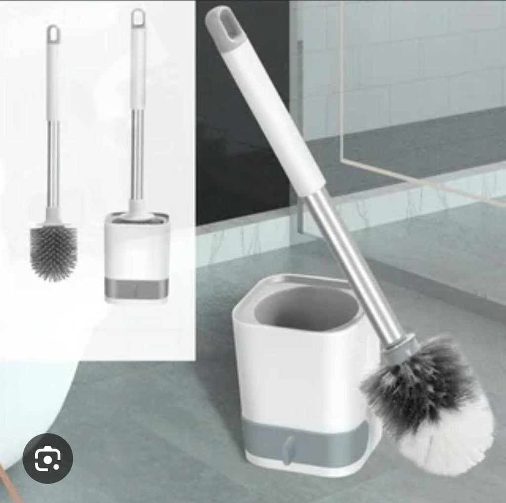 Wall-Mounted Toilet Brush Holder Set with Long Handle