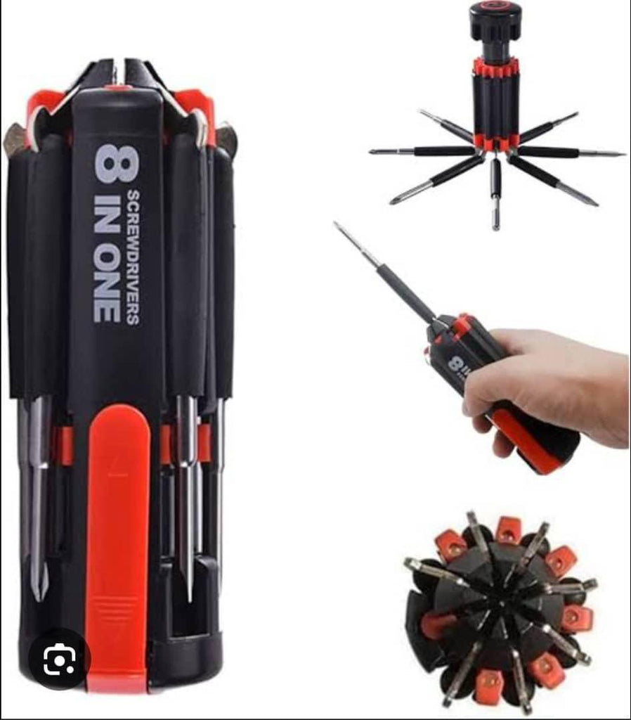 8-in-1 Multi Screwdriver with Built-In Torch