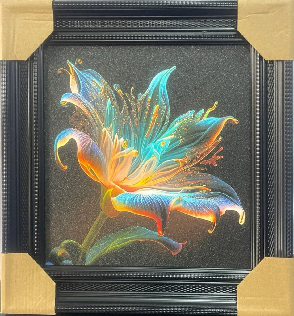 Luxury Modern Elegant Open Bloom Wall Art – 35.5 x 35.5 cm