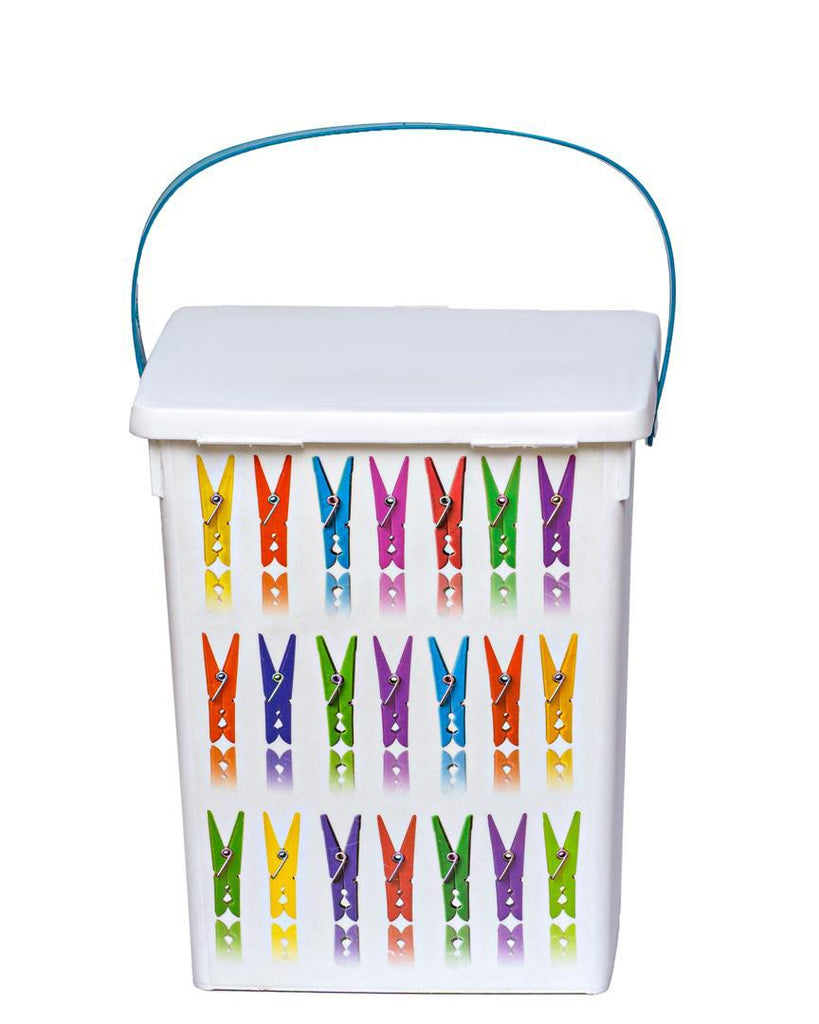 Sleek Modern Laundry Pegs Container – Organized & Stylish Storage