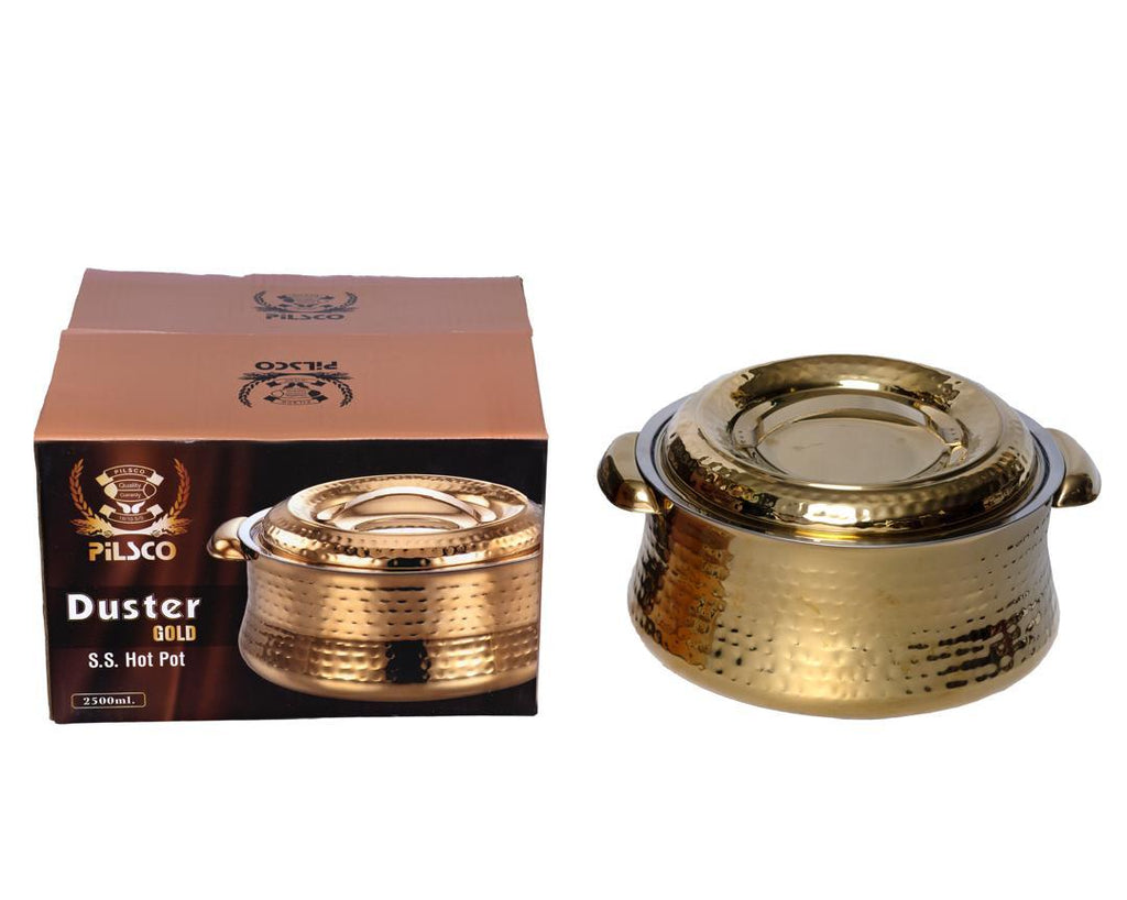 Sleek Gold Stainless Steel Insulated Serving Dish – Practical & Elegant