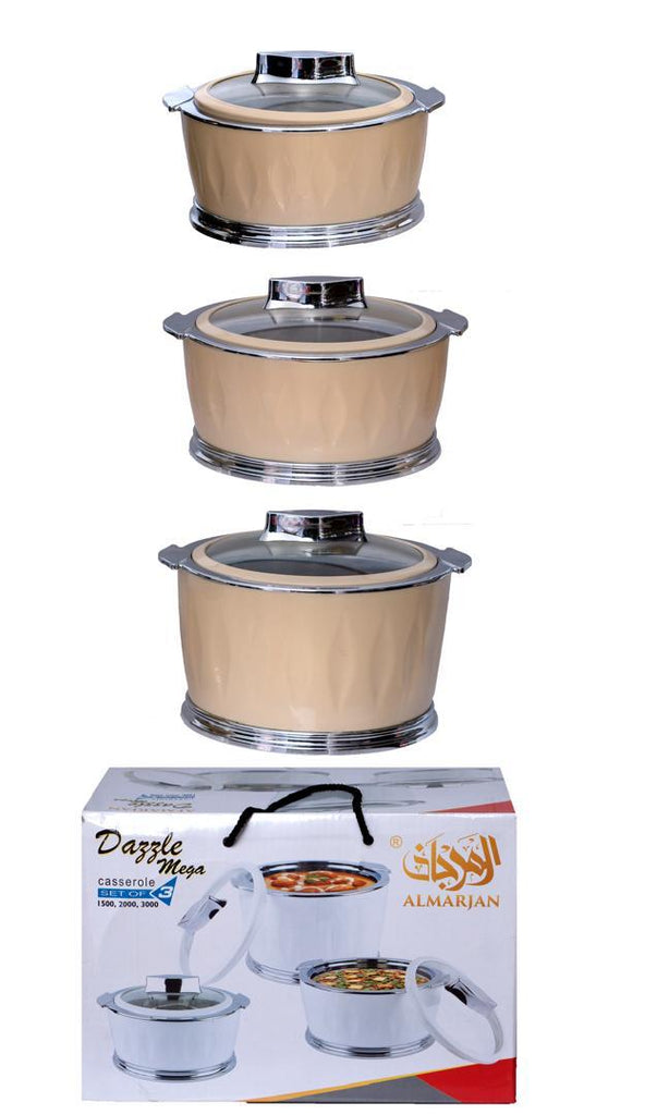 Practical 3-Piece Nude Ceramic Serving Dish Set – Durable & Home-Perfect