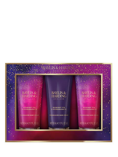 Baylis and Harding Midnight Fig & Pomegranate Fragranced Hand Cream Set