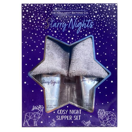 The Indulgent Bathing Co. Starry Nights Cosy Night Slippers Gift Set