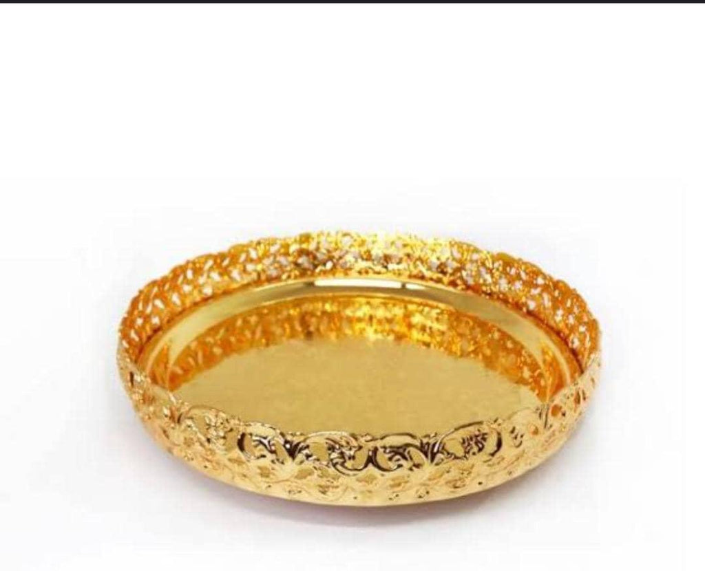 Gold Round Luxury Medium-Sized Tray