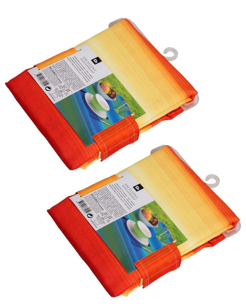 EXCELLENT HOUSEWARE Red & Yellow Wipe-Clean Tablecloth – 140 x 240 cm