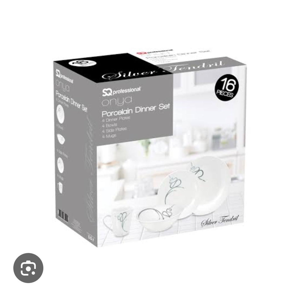 SQ Professional Onya Porcelain 16-Piece Dinner Set