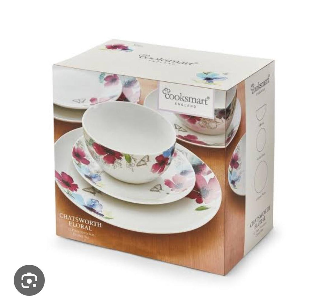 COOKSMART Chatsworth Floral 12-Piece Dinner Set