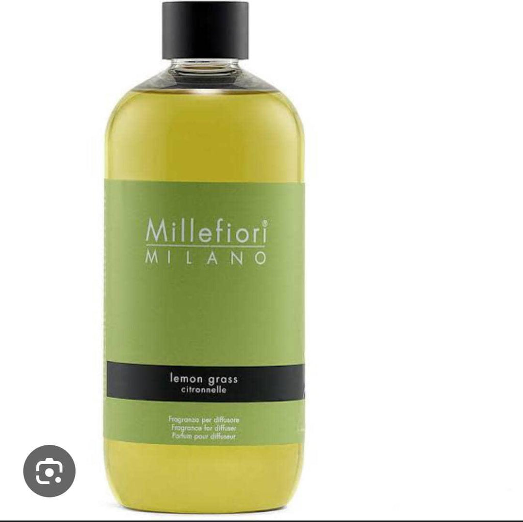 Millefiori Natural Lemongrass Reed Diffuser Refill (500ml)