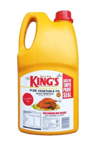 Devon King’s Pure Vegetable Oil – 3L (Cholesterol-Free)