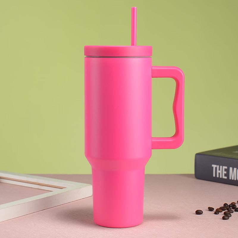 40oz Stainless Steel Insulated Tumbler with Straw. Perfect Car Cup.