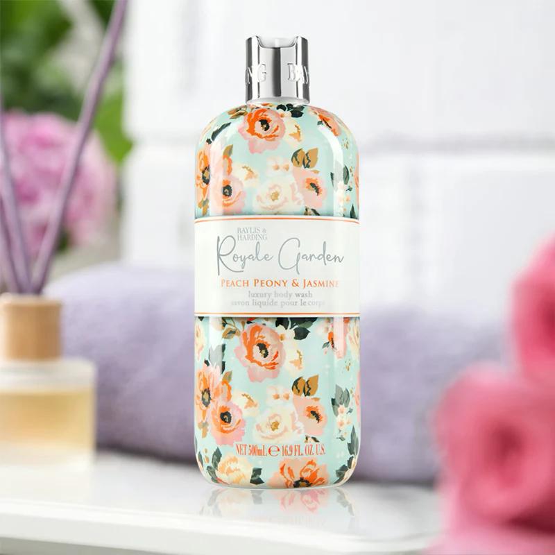 Baylis & Harding Royale Garden Luxury Body Wash - Peach, Peony & Jasmine Fragrance