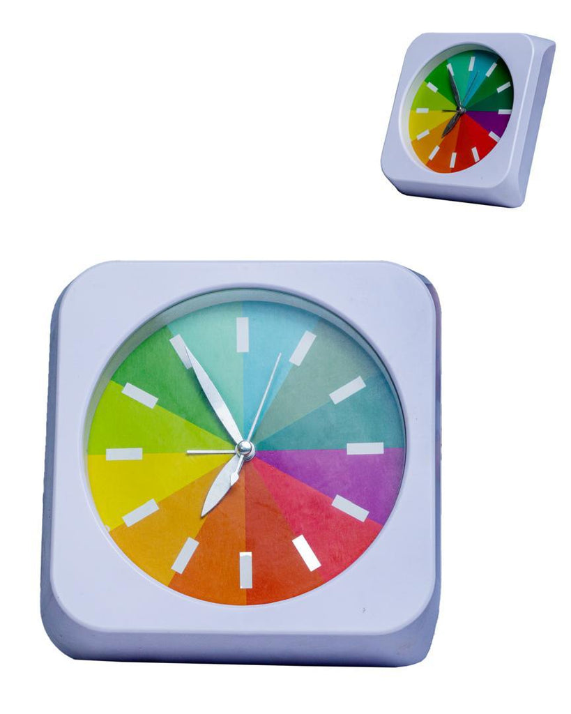 16cm Colorful Analog Table Clock with Alarm