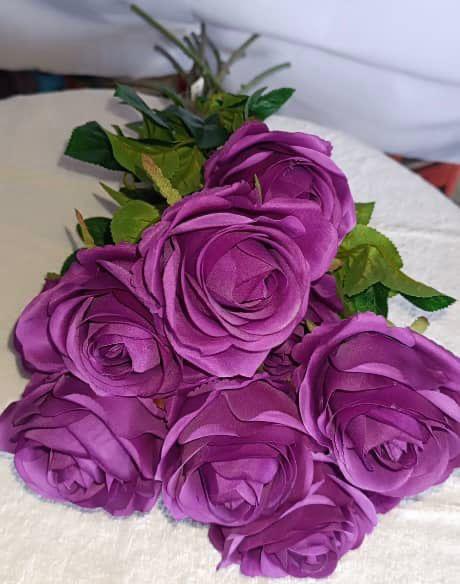 Silk Harper Rose – Purple Single Artificial Flower for Elegant Floral Arrangements