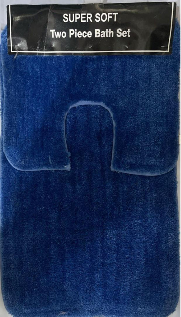 Super Soft Blue 2-Piece Shaggy Bath Towel Set