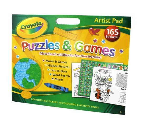 Crayola Puzzles & Games Activity Book – 165 Stickers & 40 Colouring Pages