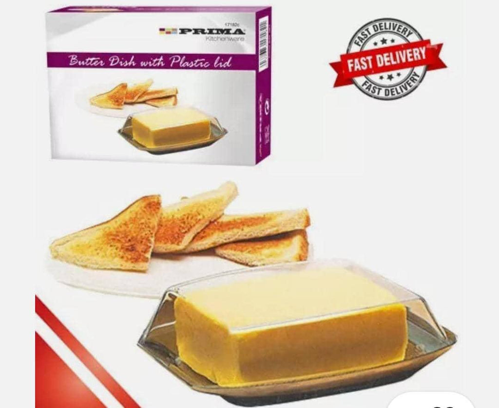 PRIMA Kitchenware Butter Dish with Plastic Lid