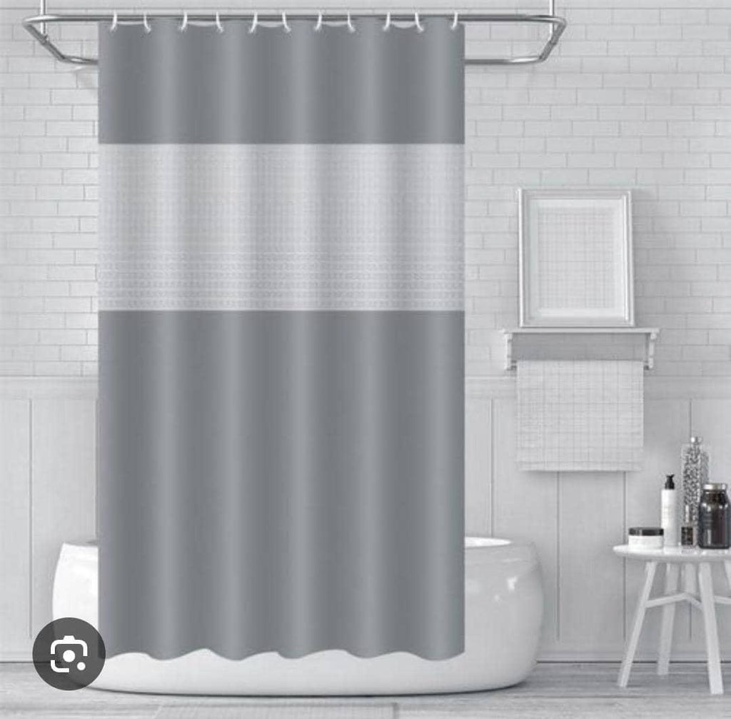 PEVA Shower Curtain – Assorted Designs with 12 Hooks (180x180cm)