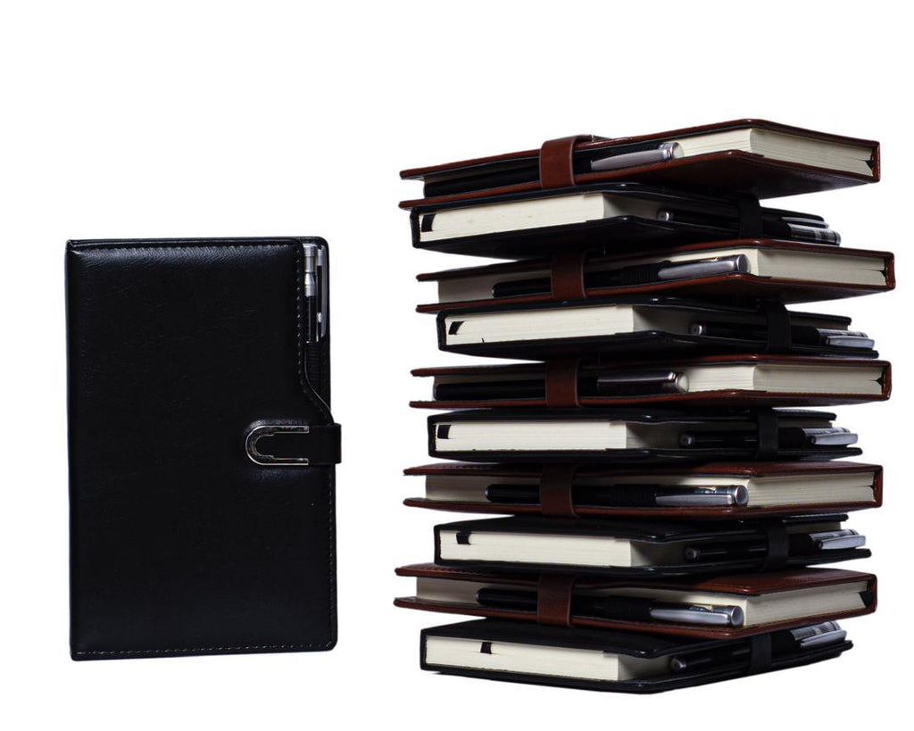Premium Notepad with Pen – Smooth Finish, High-Quality Paper (Brown & Black)
