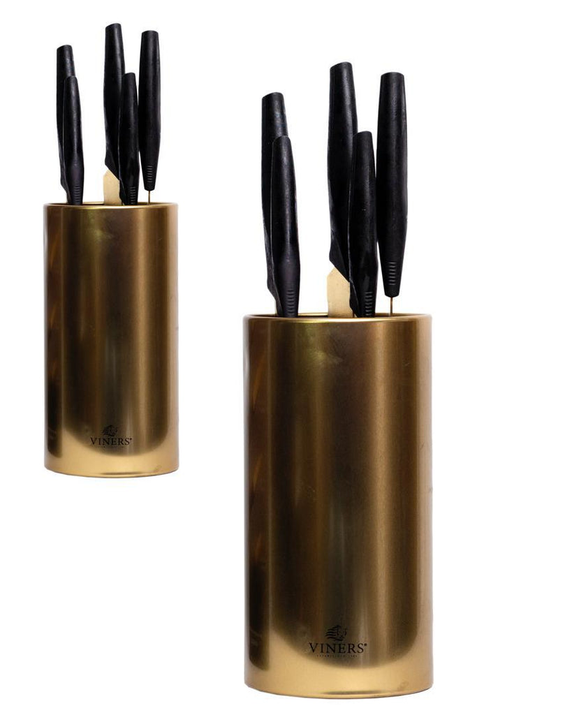 Viners Opulence 5-Piece Knife Set – Premium Black and Gold Design