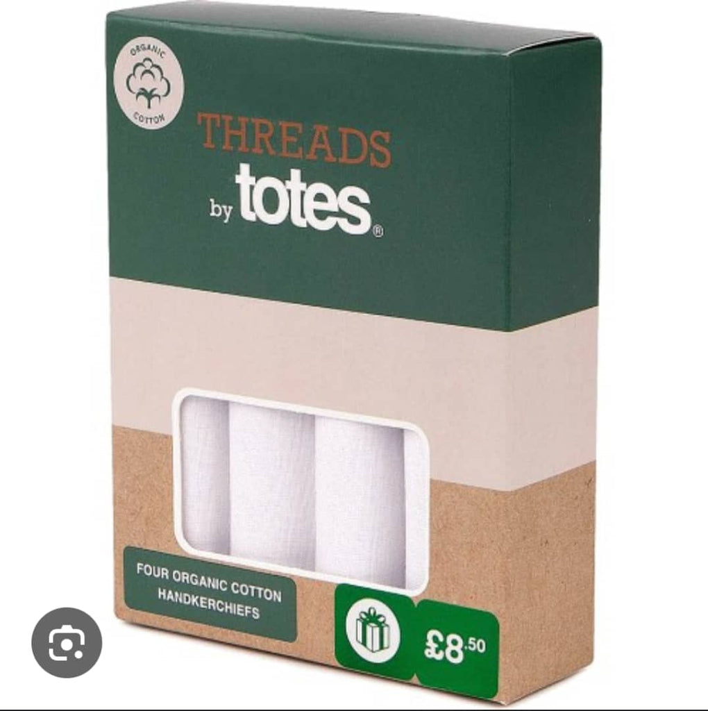 Threads by Totes 4 Organic Cotton Handkerchief Set