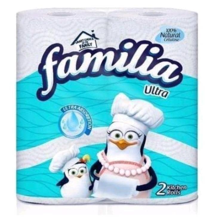 Familia Ultra Blue 2-in-1 Kitchen Roll