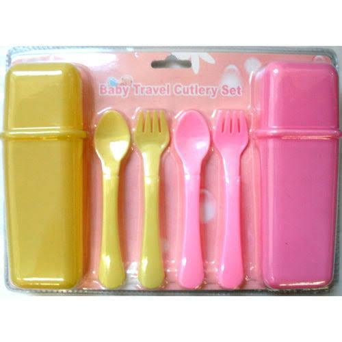 Willenhall Baby Travel Cutlery Set – 2 Spoons, 2 Forks with Holders
