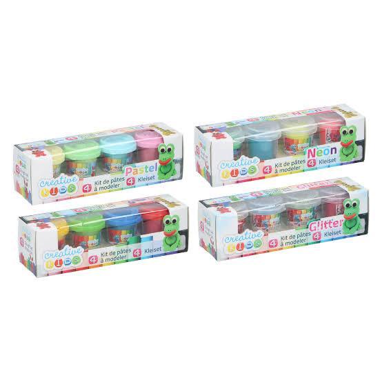 Creative Kids Neon Modelling Clay – 4-Piece Set