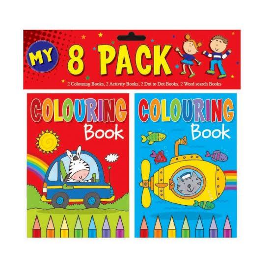 My 8 Pack Colouring & Activity Book Set