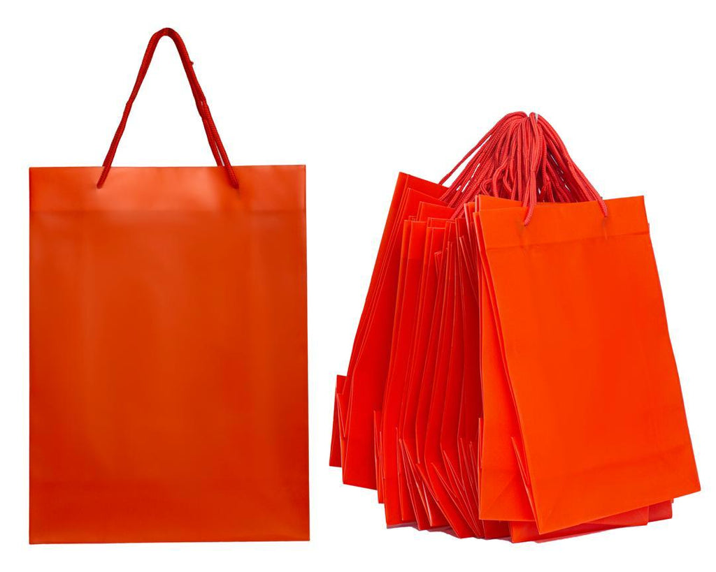 Modern Transparent Orange Gift Bag – 38×28cm