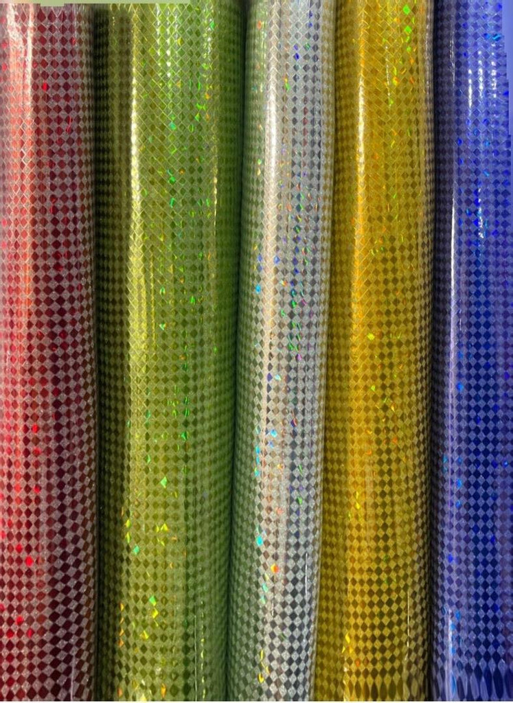 Glossy Foil Gift Wrap – Red, Green, Silver, Yellow & Blue