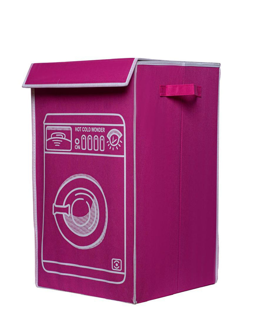 Pink Standing Laundry Hamper with Cover – Charming & Functional