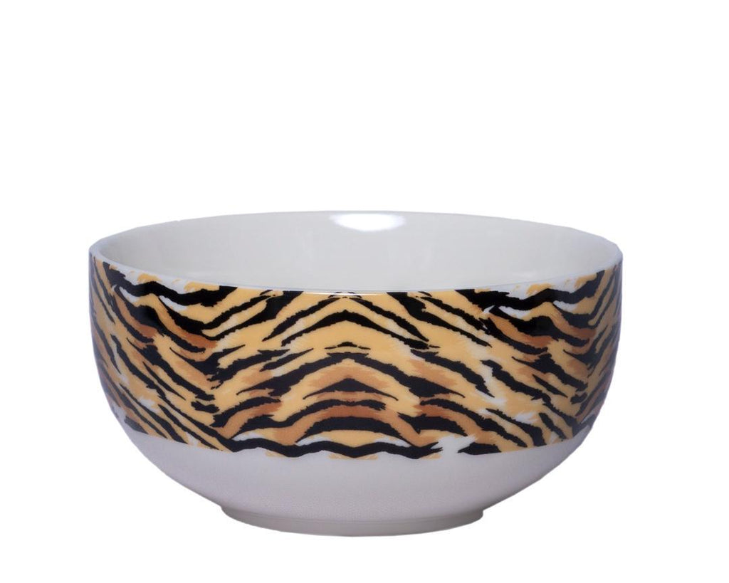 Unique & Stylish Animal Skin Design White Soup Bowl – Wild Sophistication for Your Table
