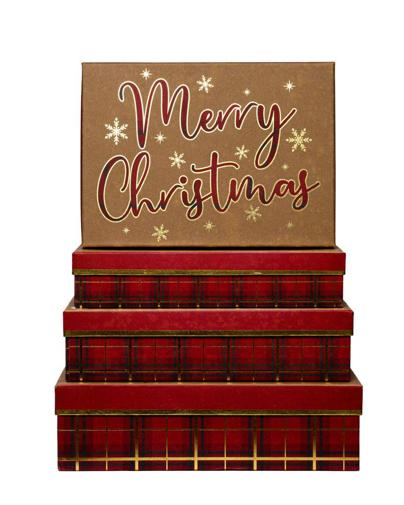 Joyful Festival Happy Christmas 4-in-1 Gift Box Set – Assorted Delightful Sizes