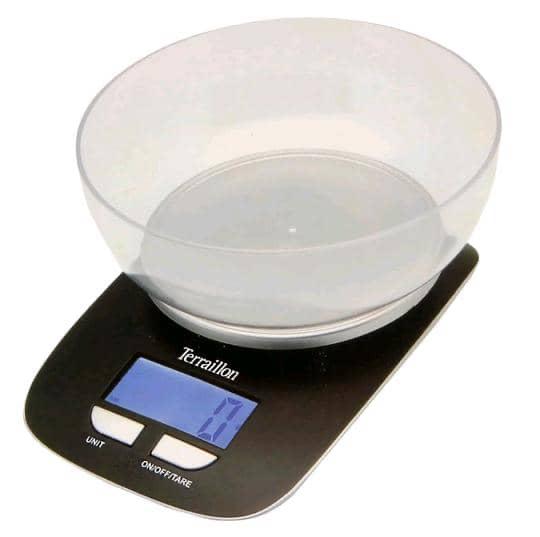 Terraillon Classic Kitchen Scale with Integrated Bowl – 5kg Capacity