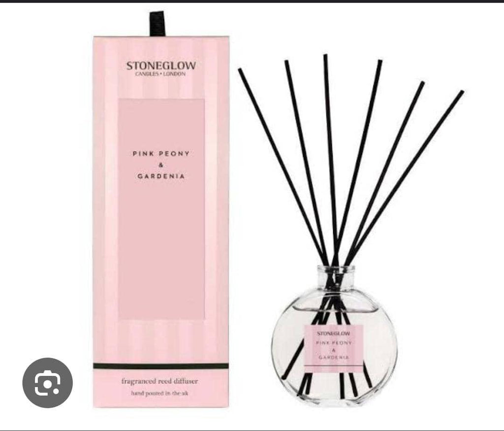 STONE GLOW Pink Peony & Gardenia Hand-Poured Reed Diffuser (460ml)