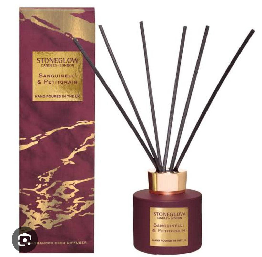 STONE GLOW Sanguinelli & Petitgrain Hand-Poured Reed Diffuser (120ml)