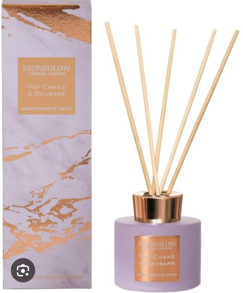 STONE GLOW May Chang & Rhubarb Hand-Poured Reed Diffuser (120ml)