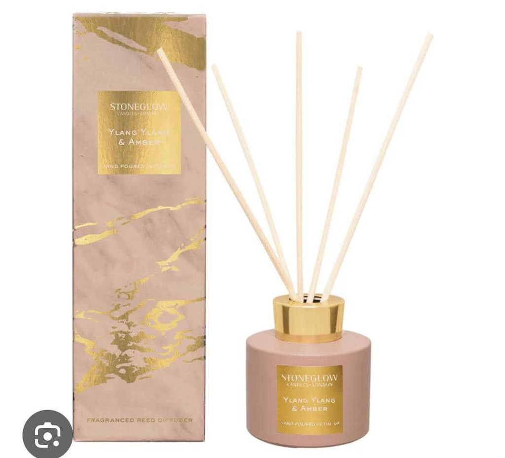 STONE GLOW Ylang Ylang & Amber Hand-Poured Reed Diffuser (120ml)