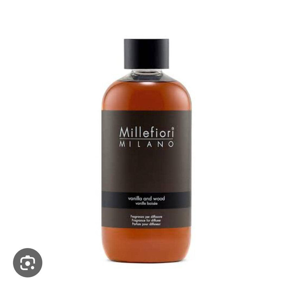 Millefiori natural vanilla &wood fragrance reed diffuser refill (500ml)