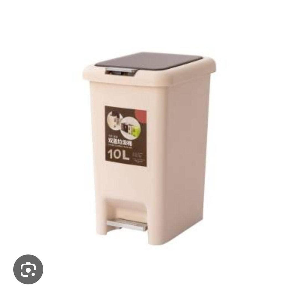 Duorenke 10L Double Lid Pedal Trash Bin