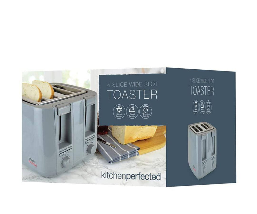 KITCHEN PERFECTED 4-Slice Wide Slot Toaster — 1500W