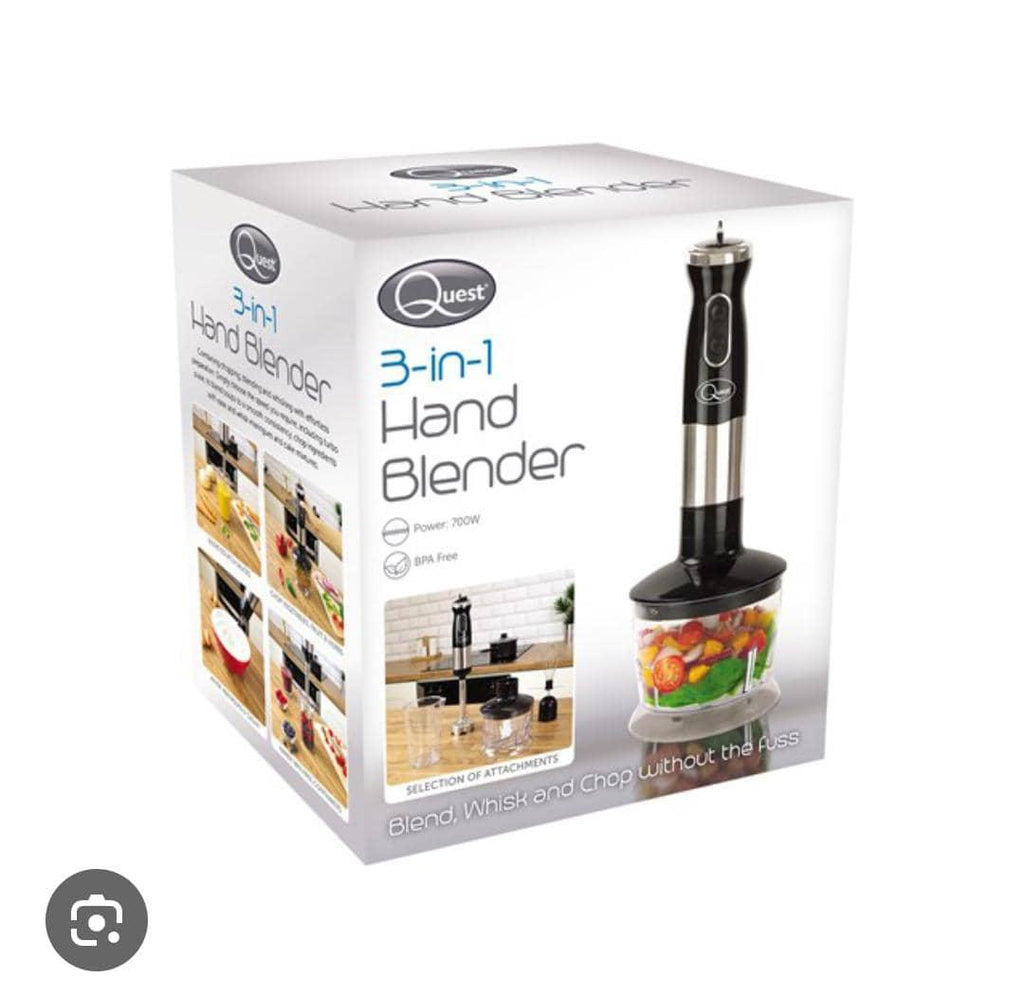 Quest 3-in-1 Hand Blender – Blend, Whisk & Chop, 700W