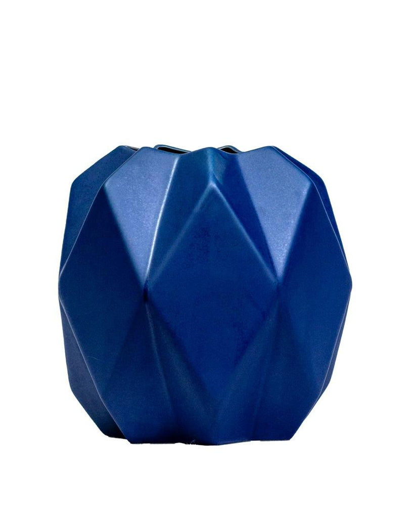 Dark Royal Blue Ceramic Decorative Vase – 24cm